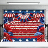 Aperturee - Aperturee Blue Red Stars Celebrate Independence Day Backdrop